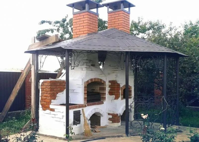 Зона барбекю. Печь под крышей. Печь под крышей. Барбекю под крышей. Навес над барбекю.