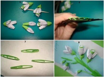 Подснежники из бумаги для детей