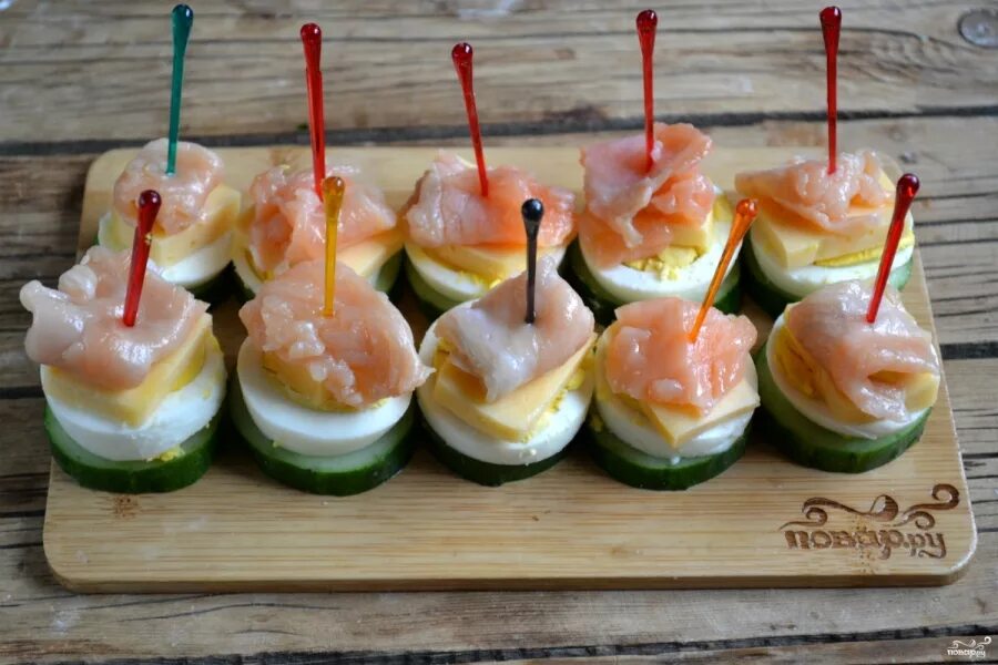 Рецепты - Канапе на шпажках Food, Appetizer recipes, Canapes