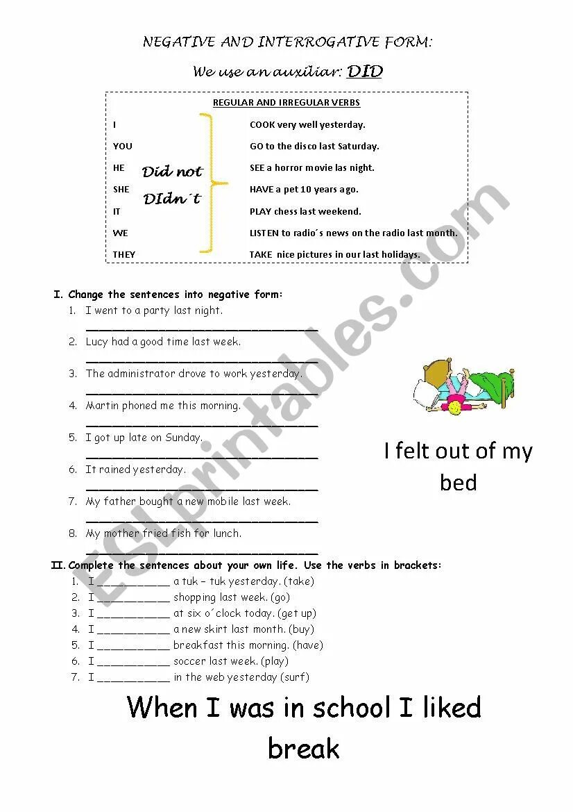 Like negative form. Past simple negative and interrogative. Past simple negative and interrogative Worksheets for Kids. To be negative form.