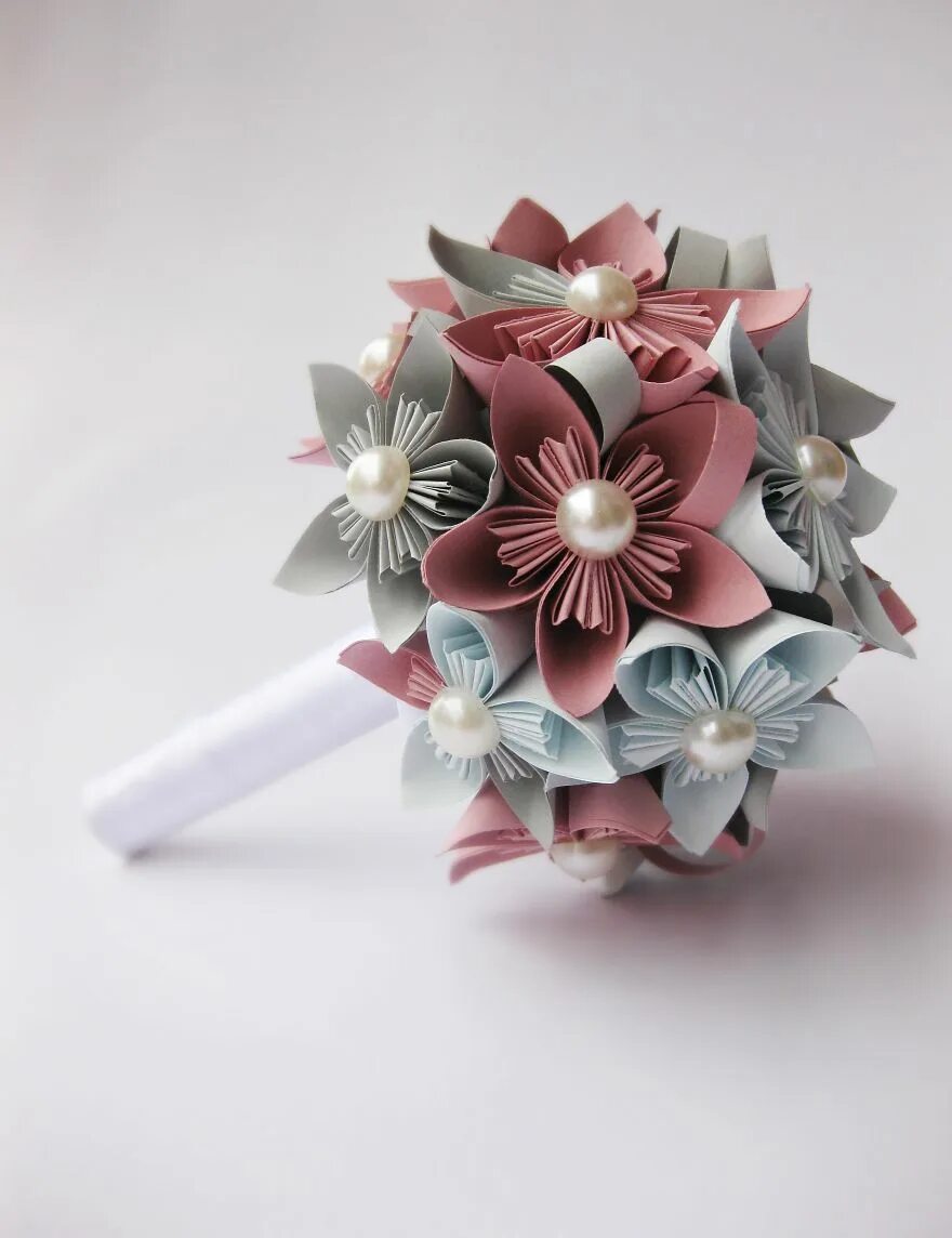 Букеты Kusudama. Букет из бумаги. Красивый букет из бумаги. Букет из бумажных цветов. Как сделать букет из бумаги легко