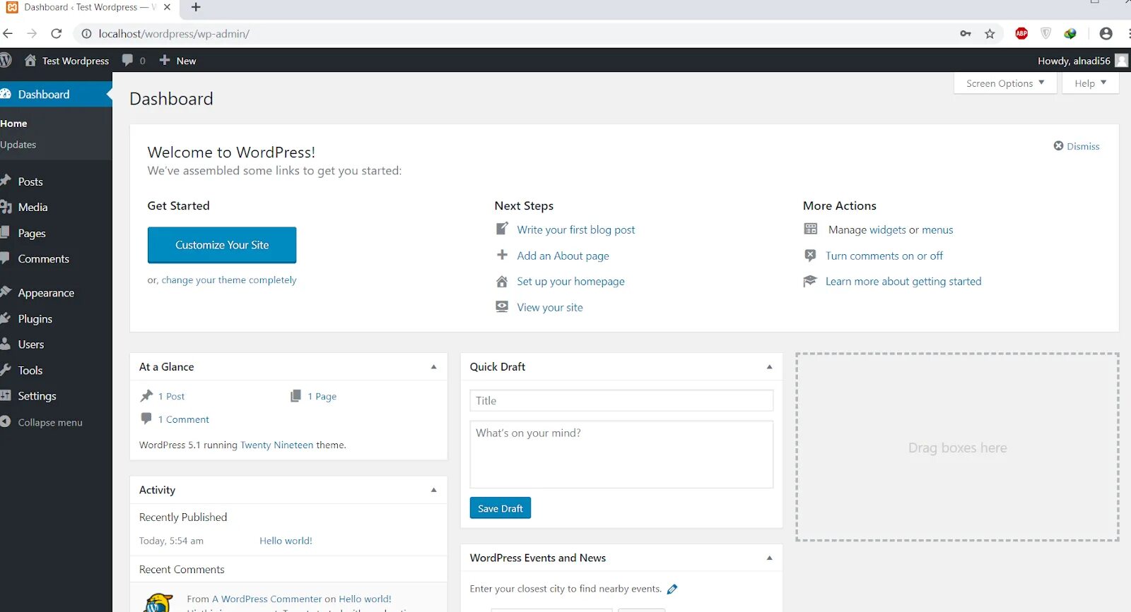 Wp admin plugin. Админ панель. localhost/wordpress/wp-admin. localhost/wordpress.