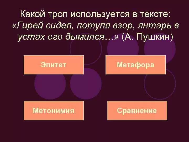 Няне пушкин эпитеты метафоры