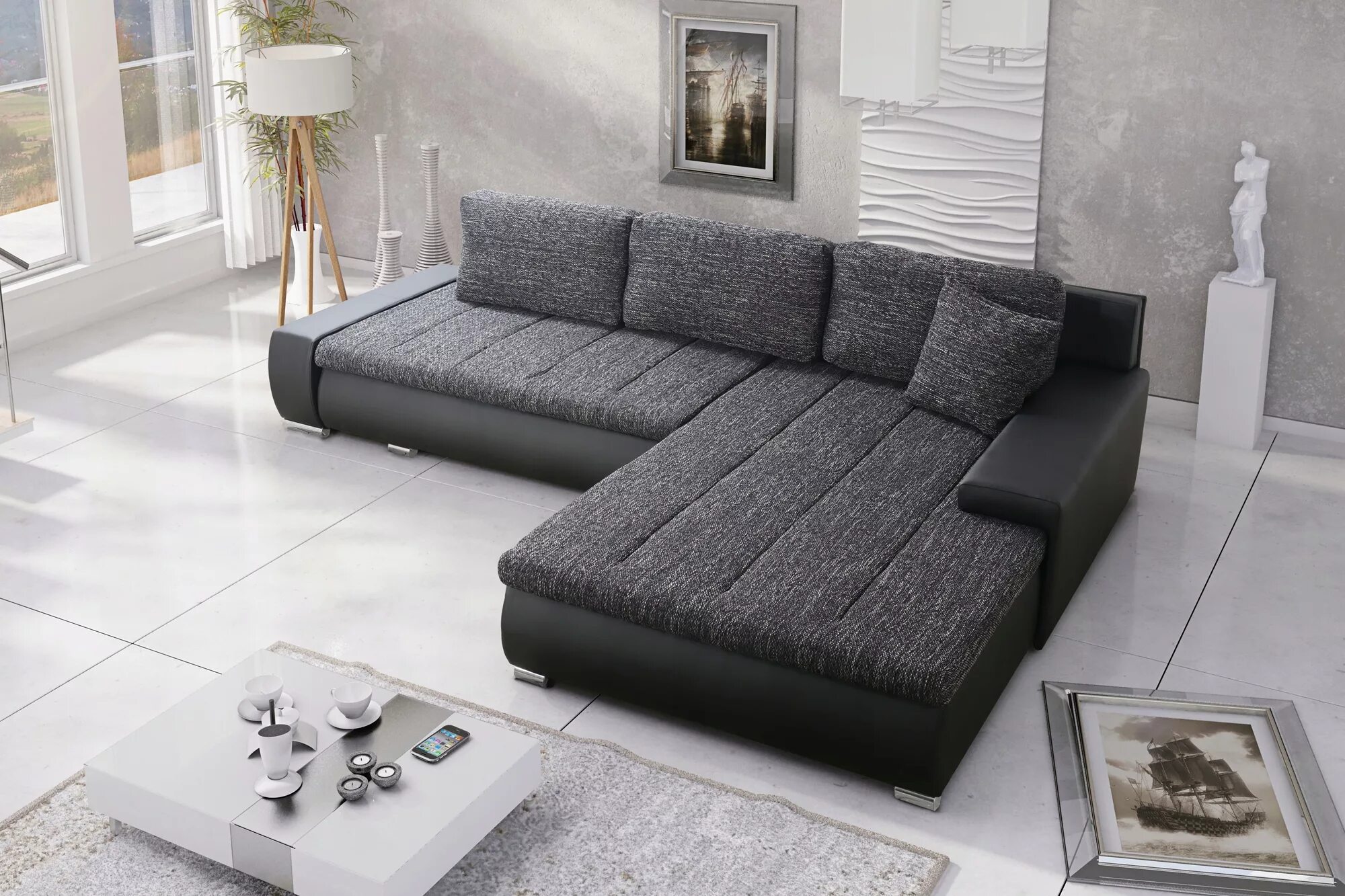 Купить спальные большие диваны. Угловой диван Toscania BMS. Большие диваны для гостиной. Диван большой раскладной. Диван угловой раскладной большой.