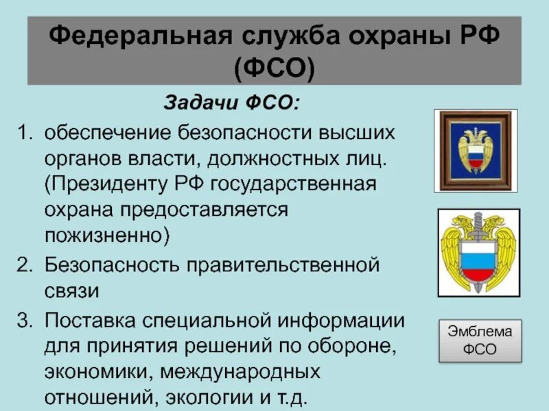 Физкультурно спортивные организации российской федерации. Федеральная служба охраны РФ задачи. Структура органов Федеральной службы охраны РФ. Задачи ФСО РФ. Основные задачи ФСО РФ.