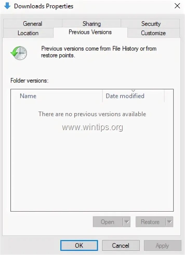 Previous versions. Previous versions