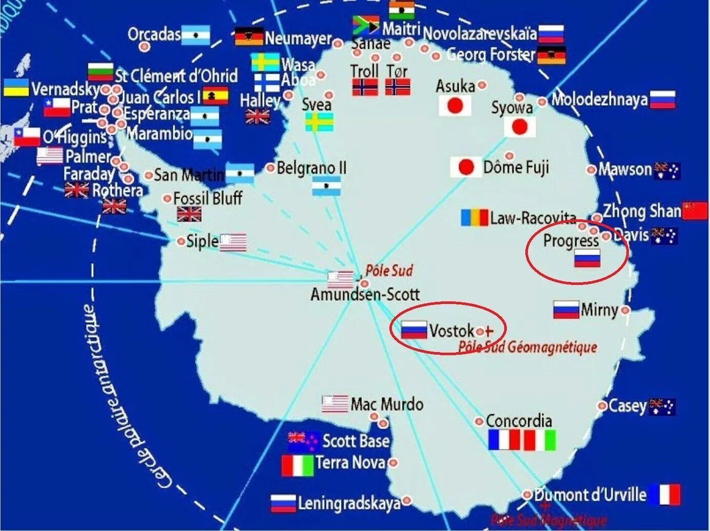 Сколько стран расположено на территории антарктиды. Научная станция Восток в Антарктиде на карте. Полярная станция Амундсен-Скотт на карте Антарктиды. Карта научные Полярные станции Антарктиды. Станция Амундсен Скотт в Антарктиде на карте.