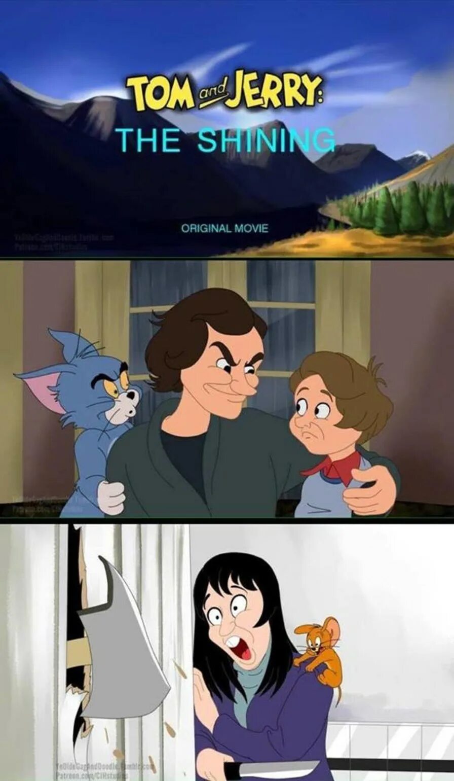 The conversation is between tom and. Willy wonka and tom jerry.