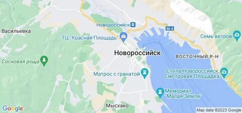 Карта новороссийска с пляжами