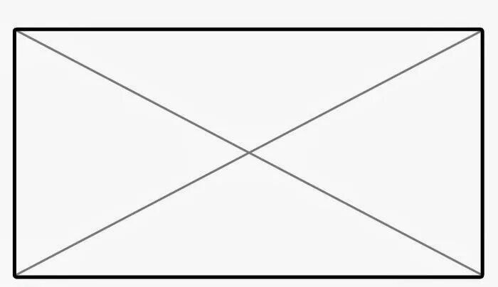 Прямоугольник разделили двумя линиями на 4. Прямоугольник разделенный по диагонали. Диагональ прямоугольника. Прямоугольникс диоганалями. Прямоугольник с двумя диагоналями.