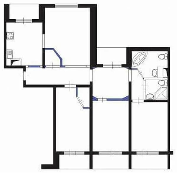 П 55 12. Перепланировка четырехкомнатной квартиры п55. П 55 торцевая трешка. П-55 угловая планировка. Планировка п55 двухкомнатная.