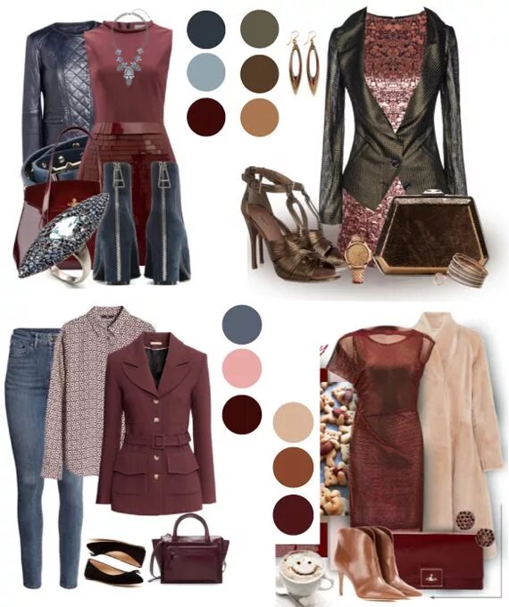 Сочетание темно красного цвета в одежде Сочетание цветов в одежде Color combinations for clothes, Neon fashion, Color ma