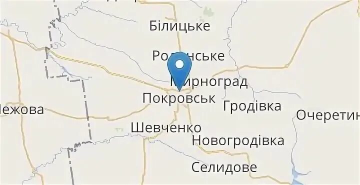 Покровск донецкая область на карте сегодня