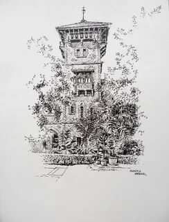 110: Pen & Ink Sketch: College of Engineering, Pune.