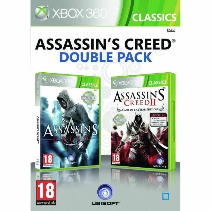 Assassin s xbox 360. Ассасин Классик иксбокс. Assassin 4 для Xbox 360. Double Pack Xbox 360. Xbox 360 Assassins Creed купить.