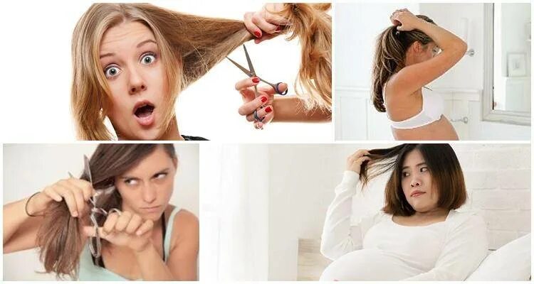Беременные подстригают волосы. Ломкие волосы беременных. Беременным нельзя стричь волосы. Почему беременным нельзя красить волосы.