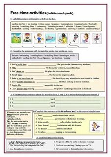 Activities worksheets