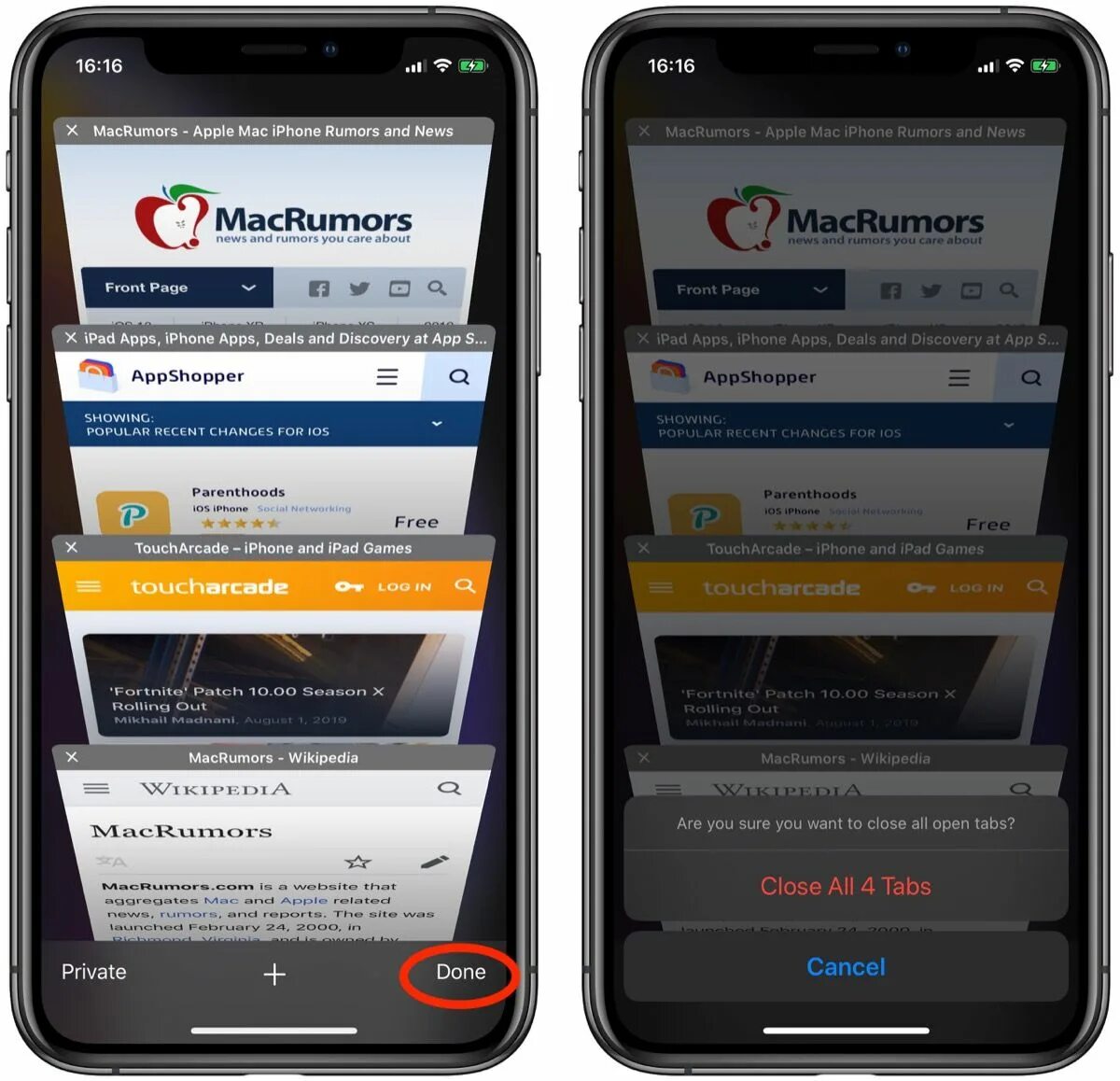 Browser mobile safari