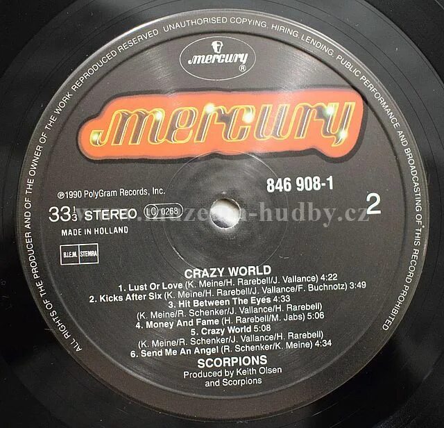 Scorpions - "Crazy World" LP '1990 Holland. Scorpions "Crazy World". Scorpions Crazy World LP. Scorpions Crazy World 1990.