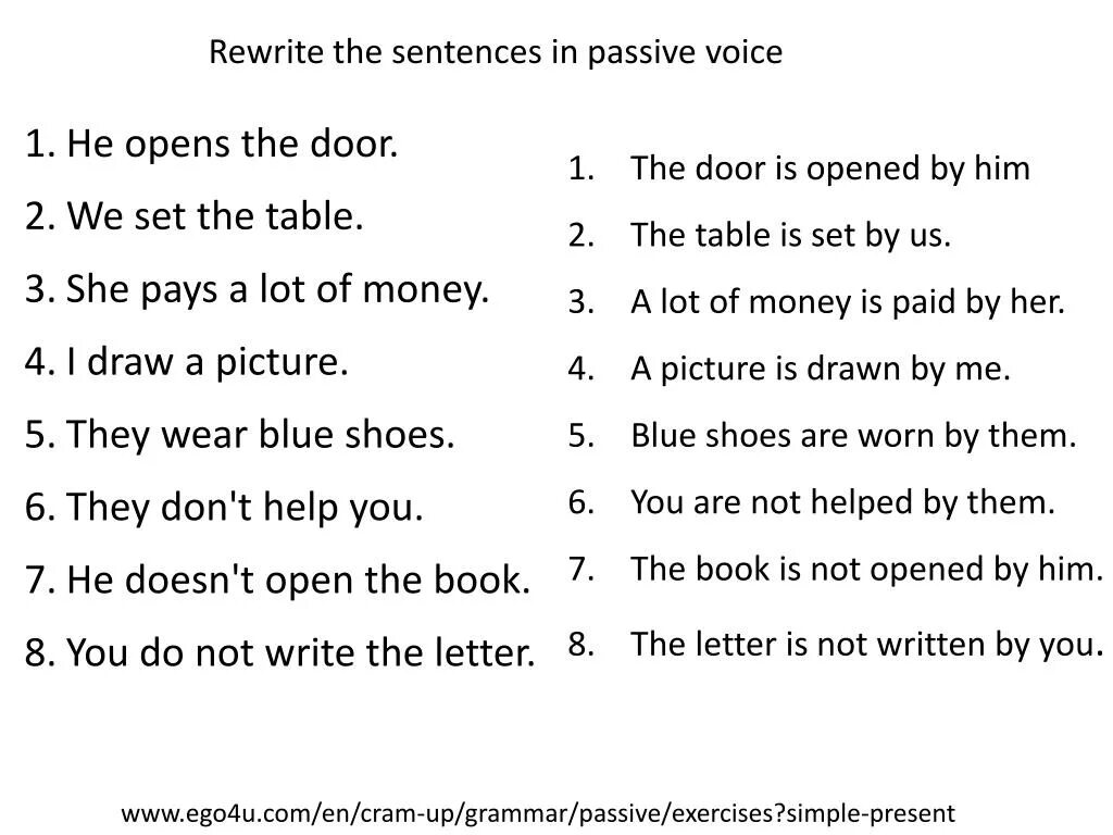 Rewrite the sentences in the active. Задания на Passive Voice 8. Active Passive Voice simple упражнения. Пассивный залог в английском языке упражнения. Страдательный залог в английском языке упражнения 6 класс.