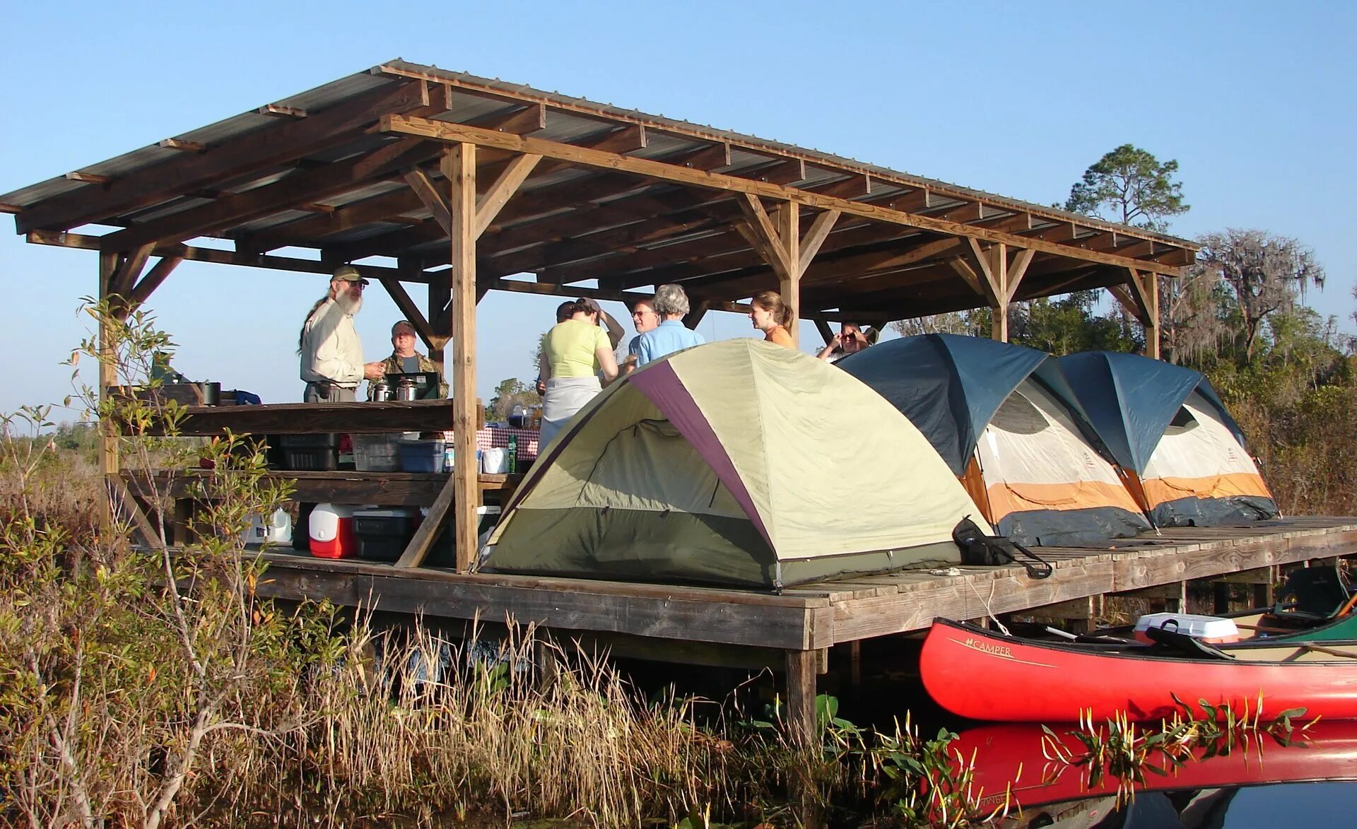 Camping platform. Camping Georgia.