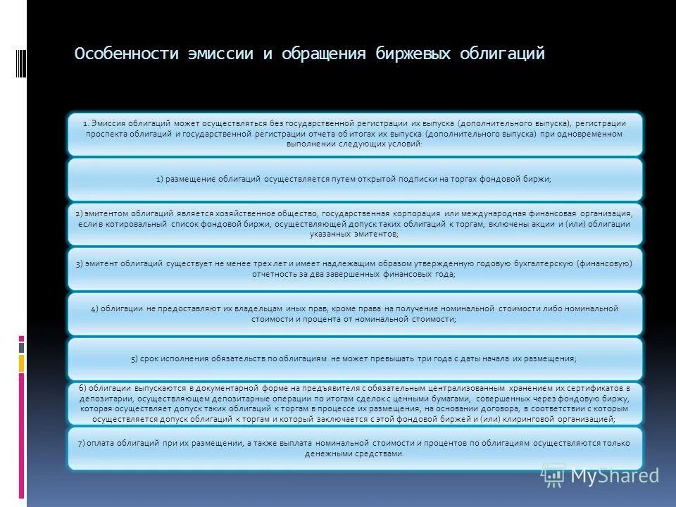 Эмиссия и обращения ценных бумаг. Порядок выпуска и обращения облигаций. Эмиссия и обращение государственных муниципальных ценных бумаг. Особенности выпуска облигаций. Особенности эмиссии.