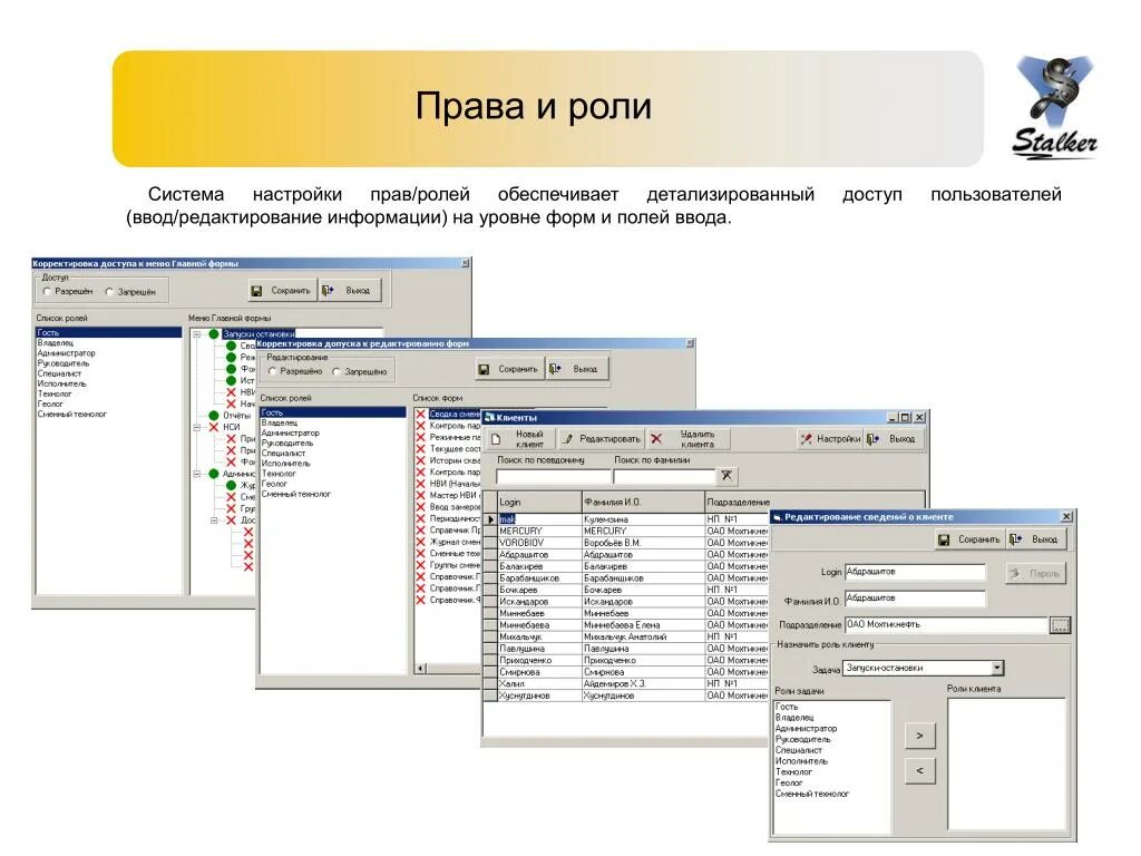 Роли доступа пользователя. Роли в системе. Дизайн системы учета. Роли и полномочия настройка.