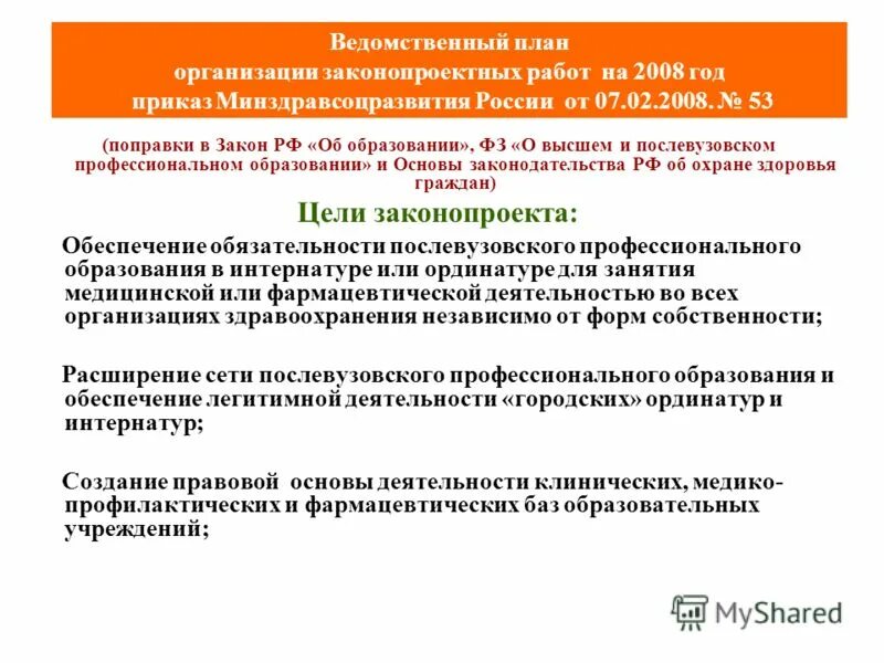 Фз о послевузовском профессиональном образовании. Порядок допуска к фармацевтической деятельности. Сертификация специалистов законы. План законопроектной деятельности.