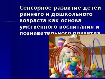 Основой умственного развития детей является