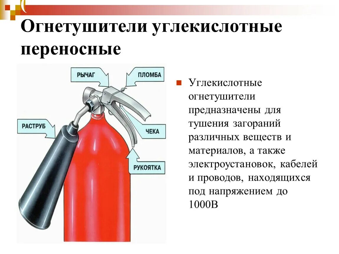 Марка углекислотного огнетушителя