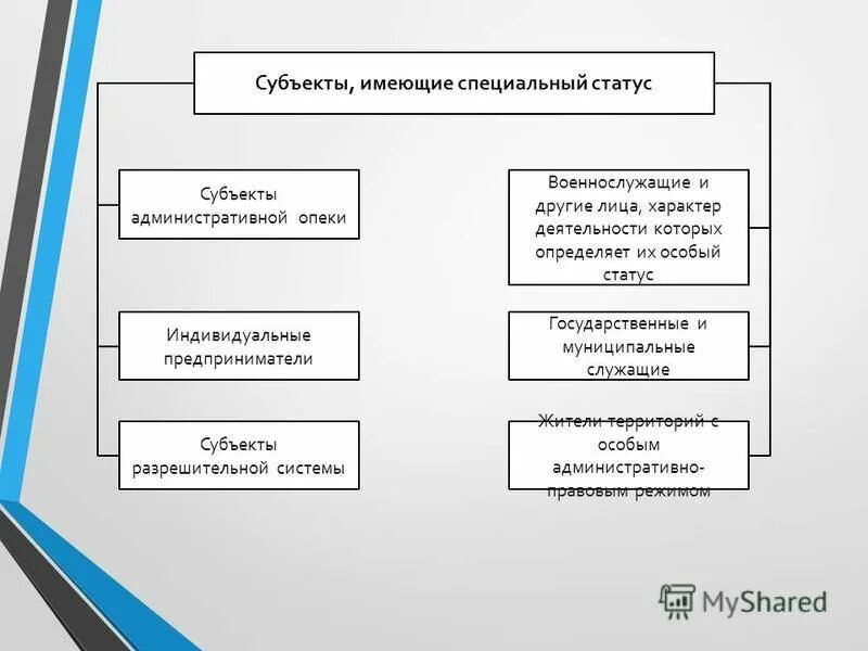 Субъекты имеющие специальный административно-правовой статус. Субъекты имеющие особое правовое положение. Специальные статусы субъектов. Субъект имеющий специальный статус. Правовой статус индивидуальных субъектов