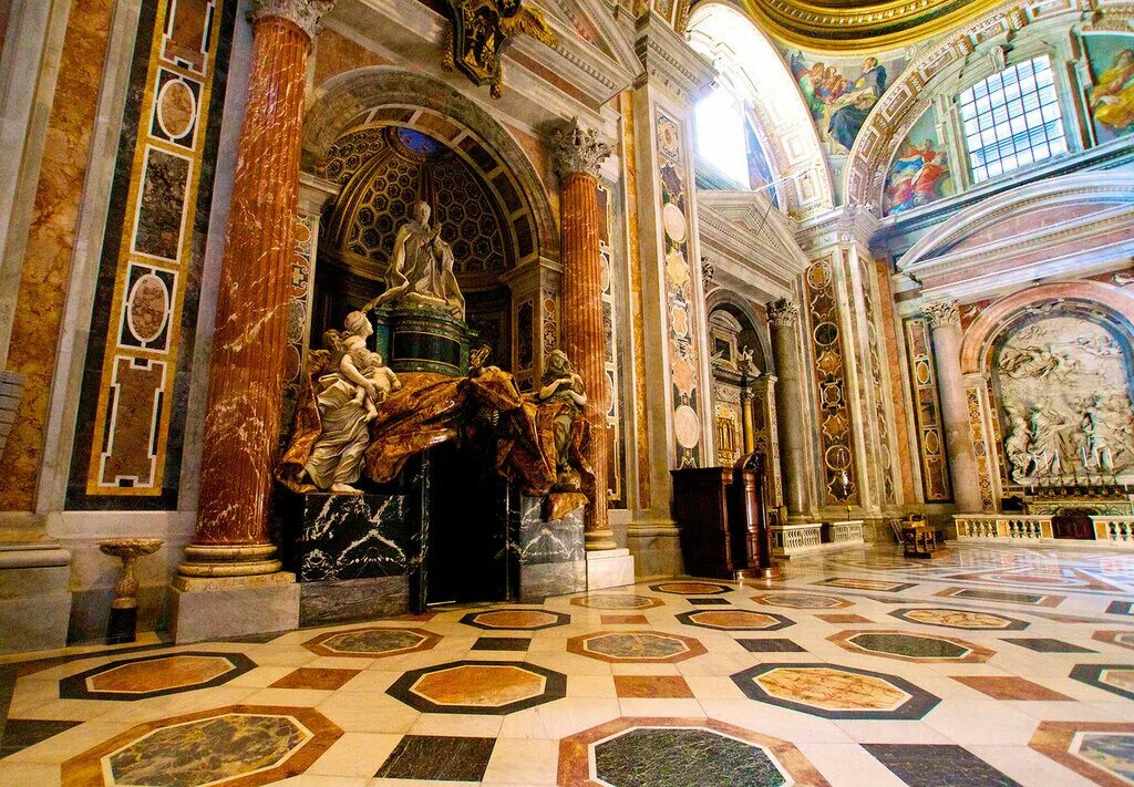 собор святого петра в ватикане интерьер. собор святого петра в ватикане.