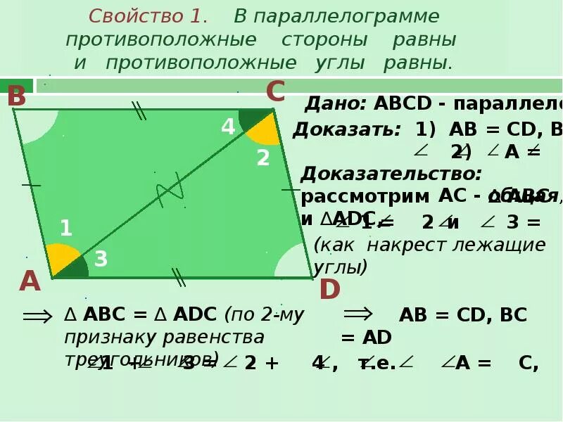 Противолежащие углы равны сумма. Накрест лежащие углы в параллелограмме свойства. накрест лежащие углы в параллелограмме равны. углы параллелограмма равны. углы впаралеллограмме.