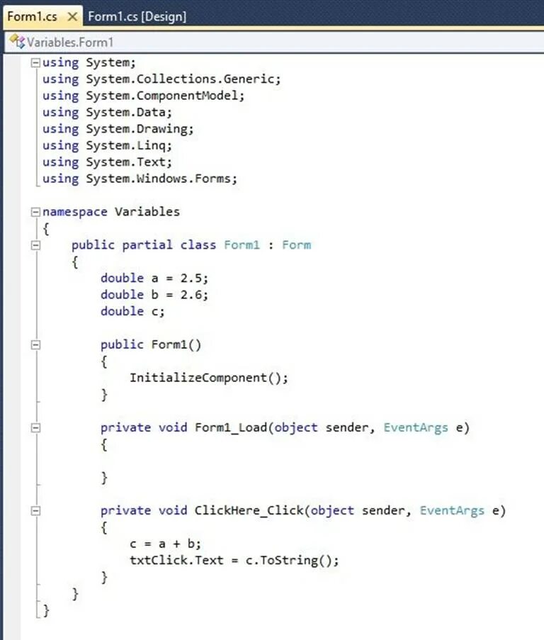 Using variable c. C# переменная типа Double. Переменная Double в c#. Переменные в c#. Типы в си Шарп.