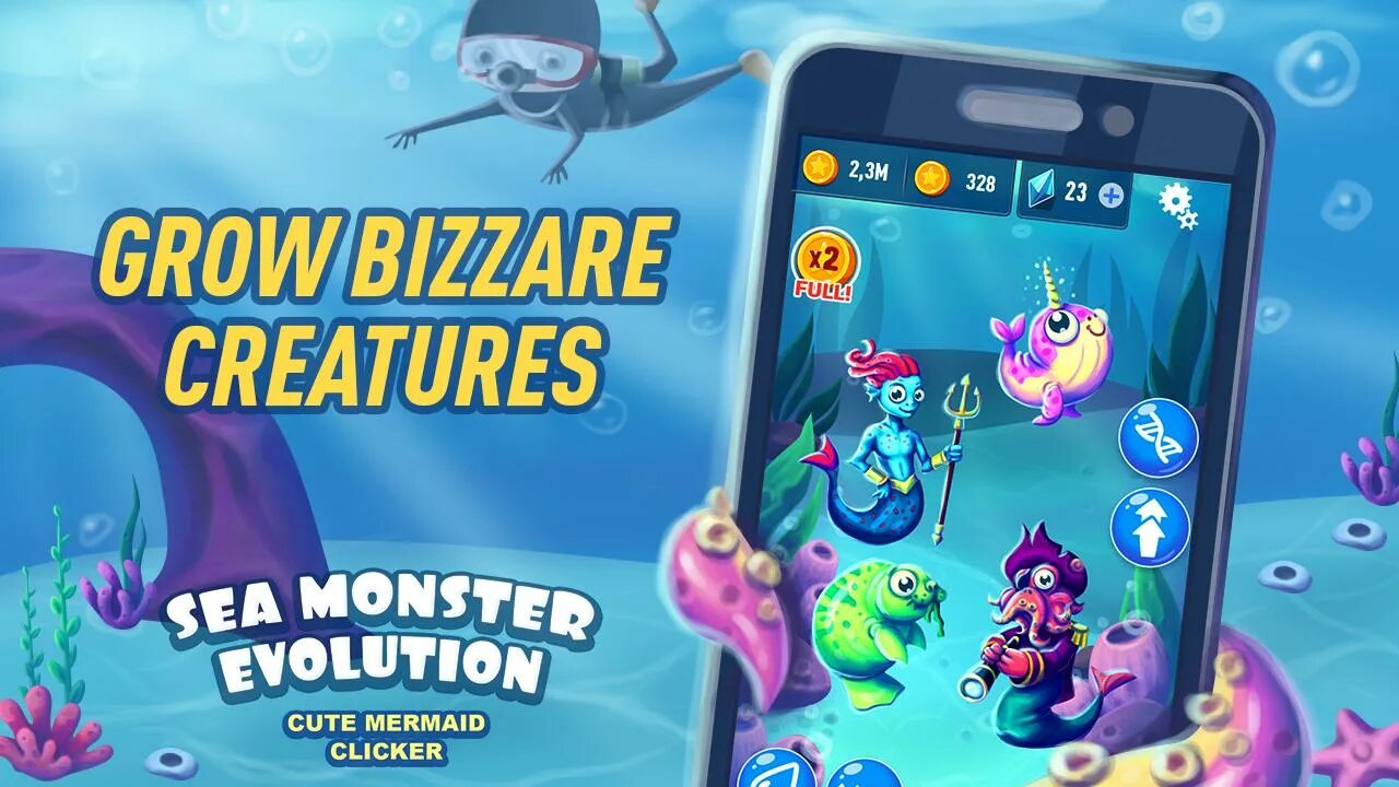 Игра эволюция монстров. Monster Evolution кликер. Эволюция монстров игра. Эволюция Русалочки. Игра кликер про океан.