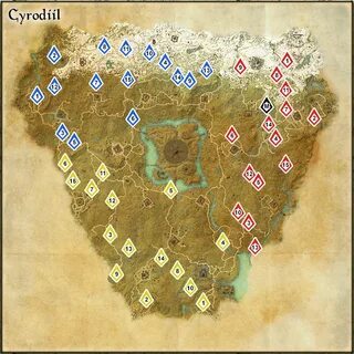 Cyrodiil Skyshard Map - Floss Papers
