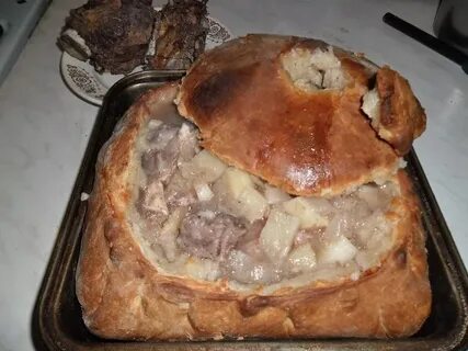 Приготовить в тесте картошку с мясом