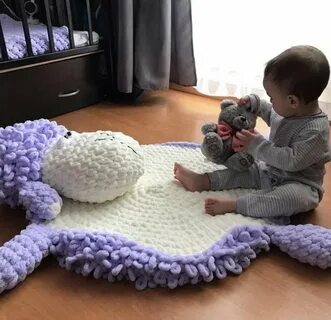 Детский коврик из ализе пуффи