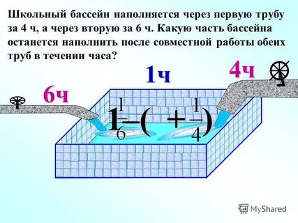 Задача две трубы наполняют бассейн