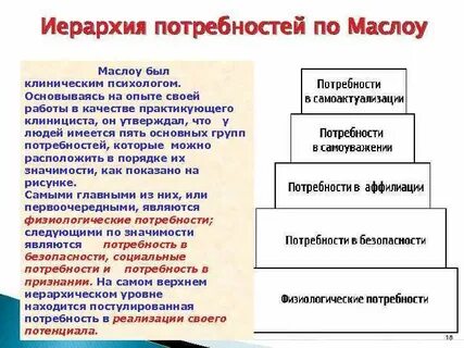 Потребность человека в аффилиации и любви