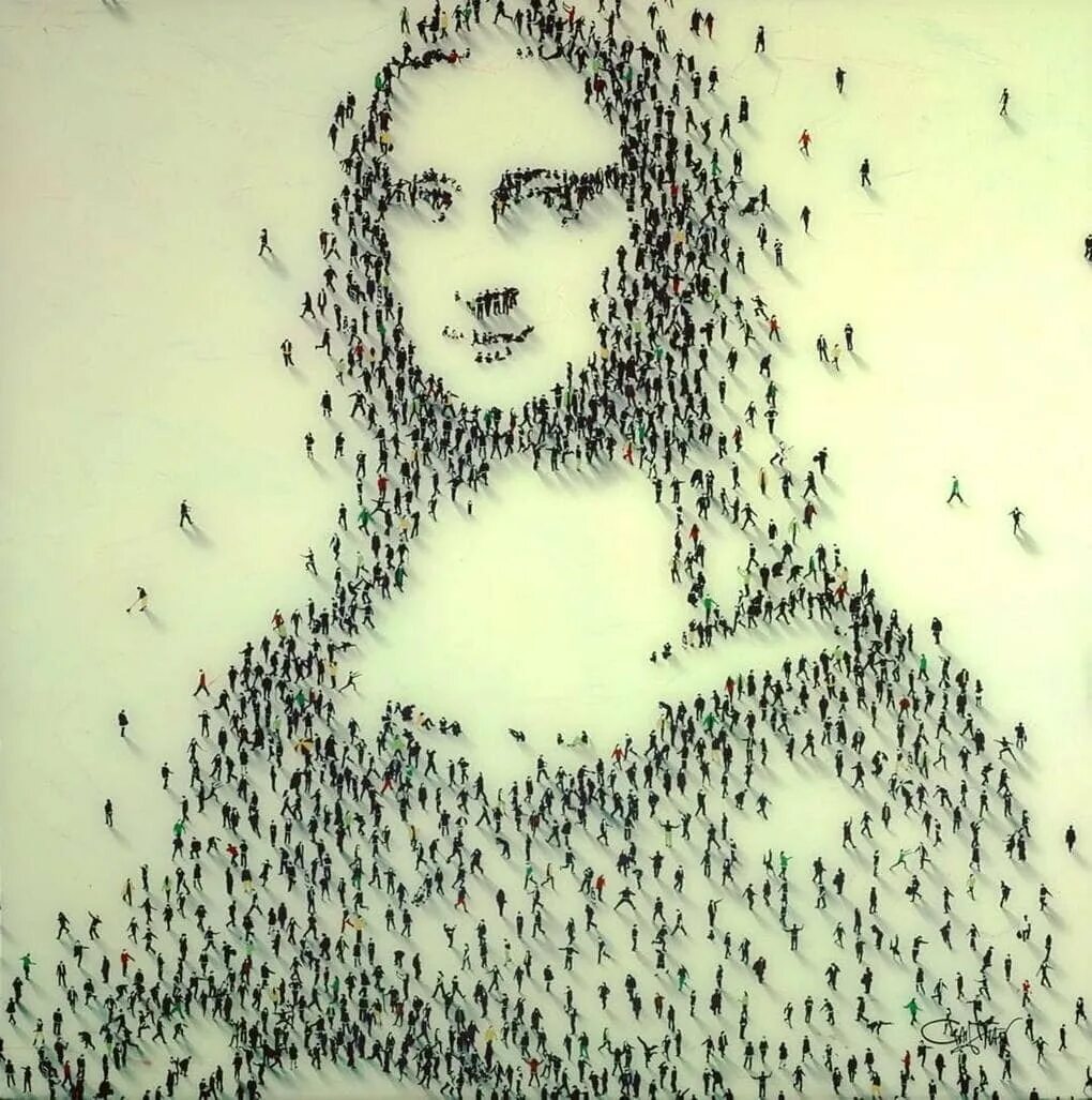 Какой художник нарисовал. Крейг Алан художник. Крейг Алан Мона Лиза картина. Крейг Алан портреты из людей. Точечный портрет.