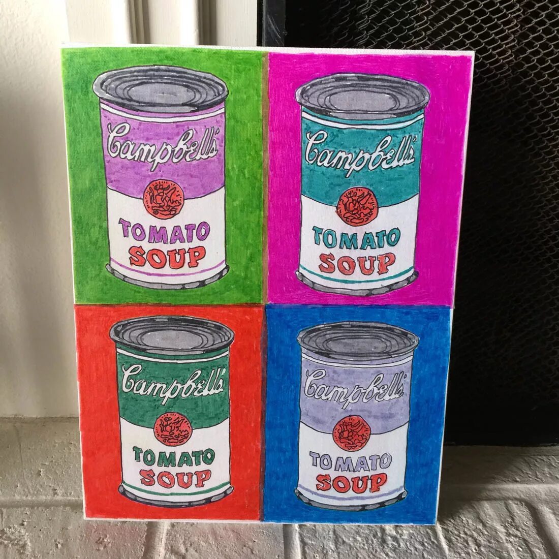 Soup cans. Энди Уорхол банки с супом Кэмпбелл. Уорхол 32 банки супа Кэмпбелл. Энди Уорхол суп Кэмпбелл картина. Томатный суп Энди Уорхола.