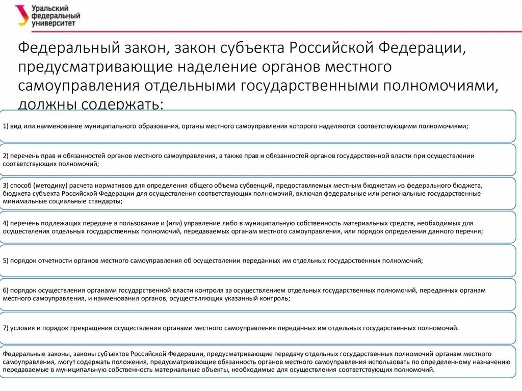 Законы субъектов РФ О местном самоуправлении. Федеральные законы и законы субъектов РФ. Глава субъекта РФ наделение полномочиями. Государственные полномочия МСУ.