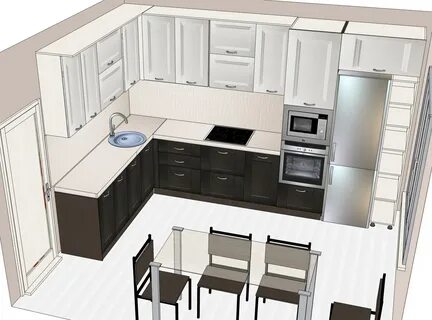 Бесплатный 3д проект кухни