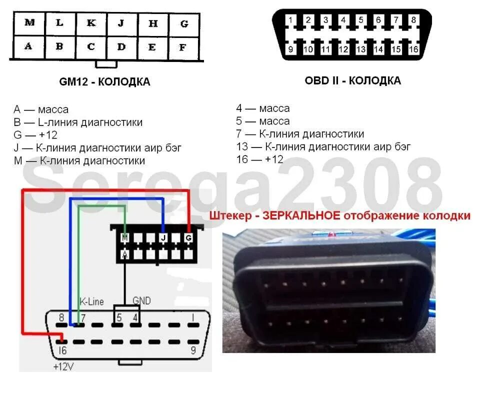 Подключение обд 2. Распиновка разъема диагностики gm12. obd 2 адаптер дэу нексия. разъем gm12 распиновка. переходник обд матиз елм 327.