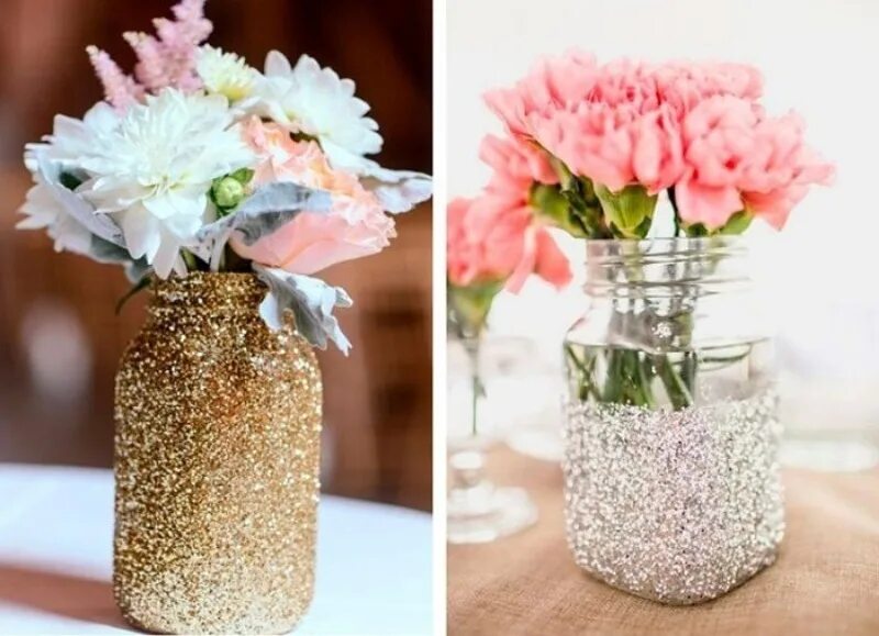 Украшение стеклянных банок. Ваза из баночки. Вазочка из баночки. Ваза из банки стеклянной. Декор баночек.