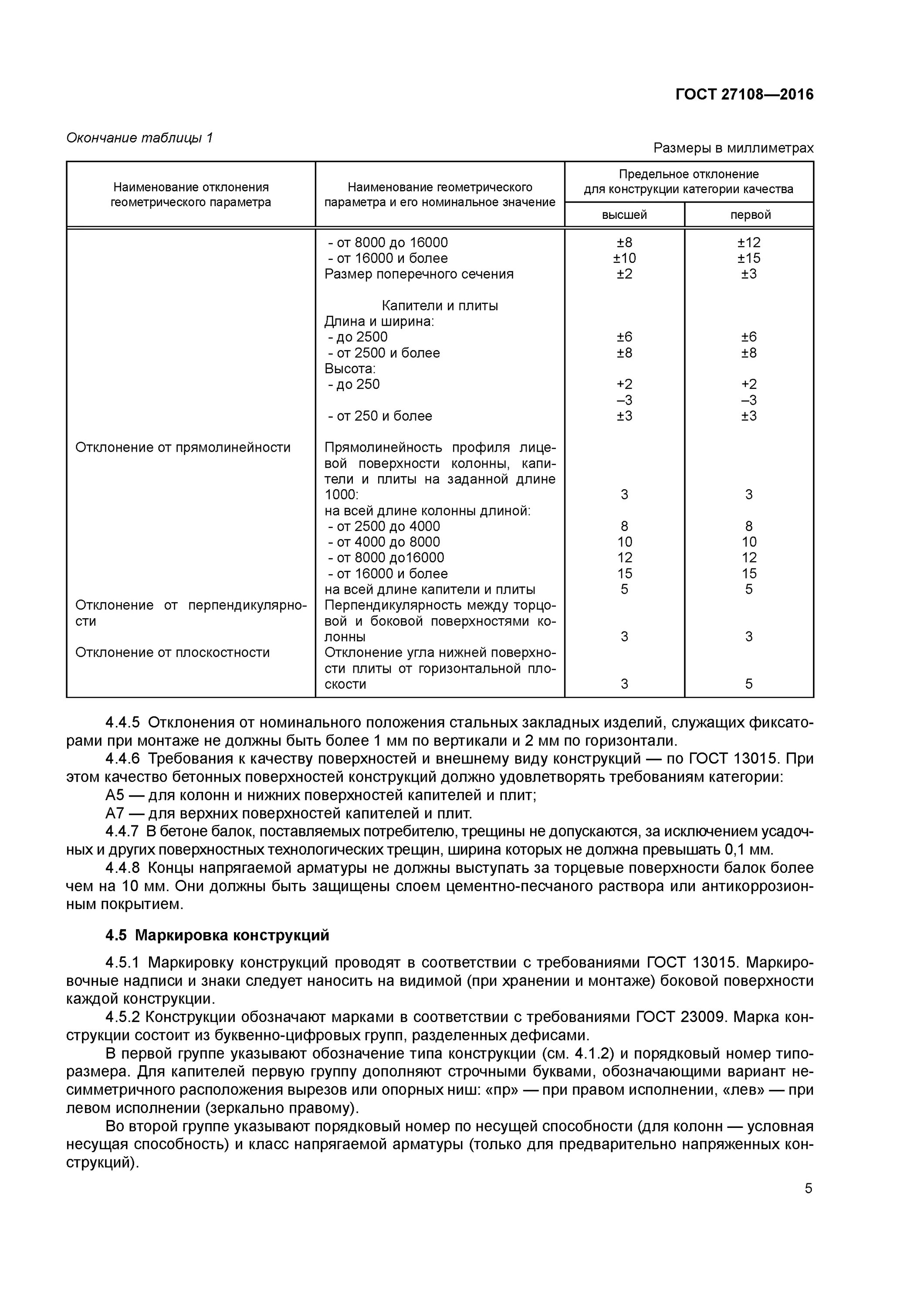 Гост 23009. ГОСТ-27108-2016. Категория бетонной поверхности. Маркировка конструкций. Категория поверхности бетона ГОСТ.