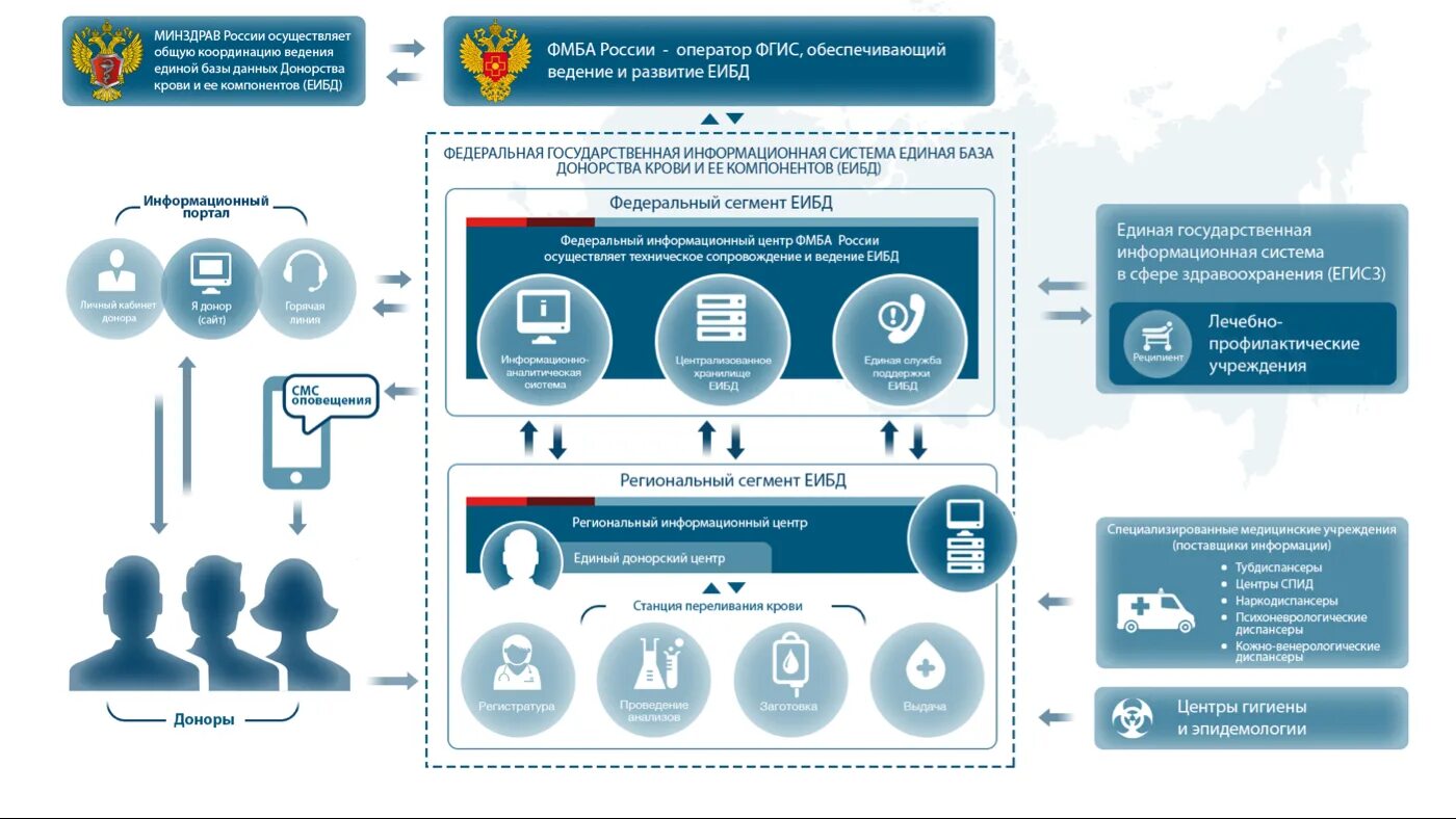База данных доноров. База данных донорства крови. Федеральная государственная информационная система. Общая структура ЕГИСЗ.