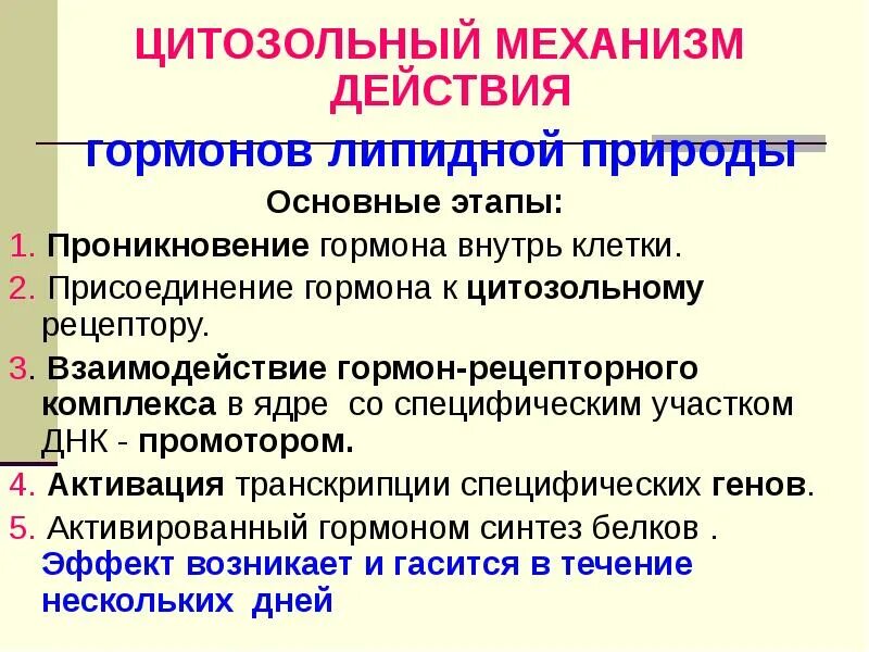 Цитозольный механизм действия гормонов. Мембранный механизм действия гормонов схема. Механизм действия гормонов проникающих в клетку биохимия. Гормоны цитозольного механизма действия. Специфическое действие гормонов заключается в том что