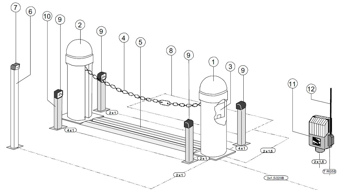 Цепной шлагбаум. Came Cat-220 цепной барьер. Комплект цепного шлагбаума Chain-barrier7-Pro-Base, Chain-barrier7-Pro-Base. Цепной барьер DOORHAN схема. Цепной барьер came схема крепления основания.